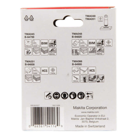 Pack 4 lames Starlock Makita B-67505 multifonction | ProForPro