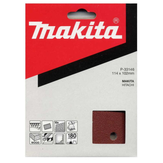 Feuilles abrasives Makita P-33146 114 x 102 mm grain 180 | ProForPro