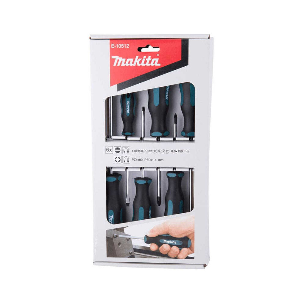 Jeu de 6 tournevis SL PZ Makita E-10512 | ProForPro
