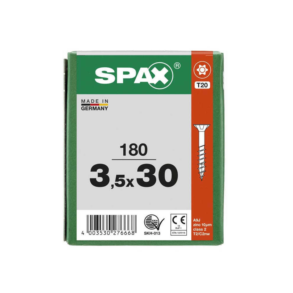 SPAX Vis à bois T-STAR T20 WIROX - Boîte de 180