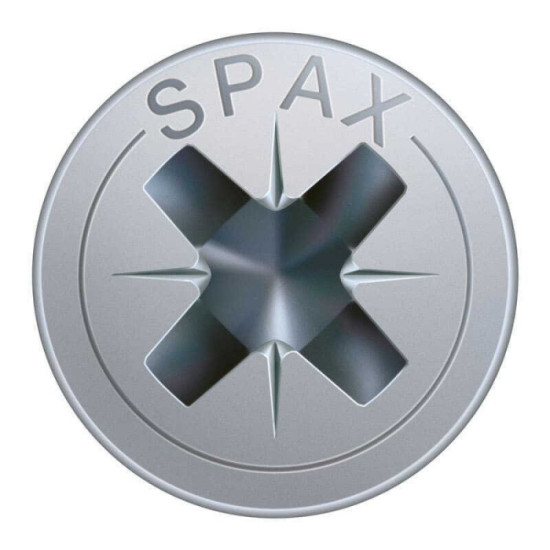 SPAX Vis à bois cruciforme inox tête fraisée - 180 pcs