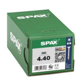 SPAX Vis à bois cruciforme inox tête fraisée - 360 pcs