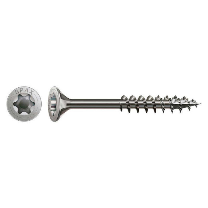 SPAX Vis Torx T-STAR inox tête fraisée - 180 pcs