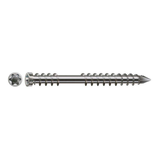 SPAX Vis terrasse tête cylindrique T25 inox A2 - 180 pcs