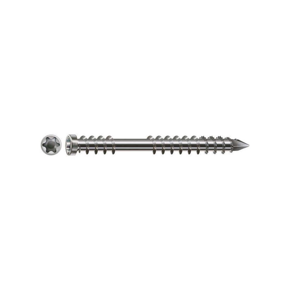 SPAX Vis terrasse tête cylindrique T25 inox A2 - 180 pcs