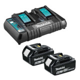 Pack énergie 18V LXT 2x 6,0 Ah + chargeur rapide Makita 199484-8