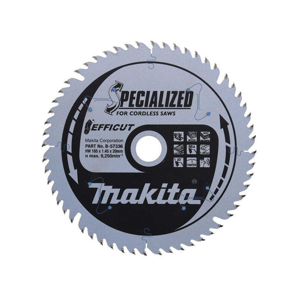 Lame carbure EFFICUT multi-bois Ø165 x 1,0 mm Makita B-57336