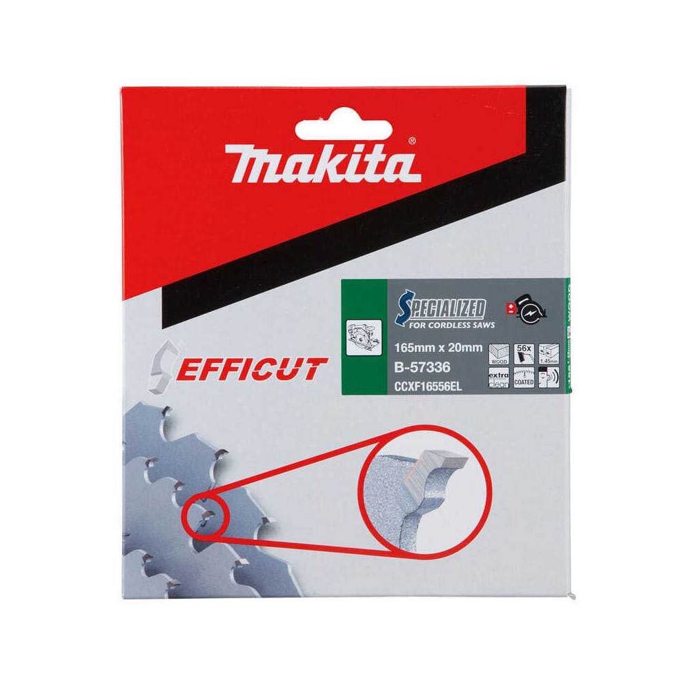 Lame carbure EFFICUT multi-bois Ø165 x 1,0 mm Makita B-57336