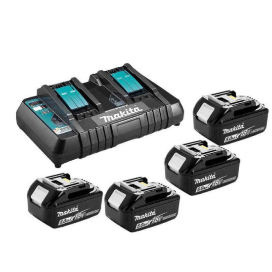 Pack énergie 4x5,0 Ah 18V LXT + chargeur double Makita 199483-0X | ProForPro
