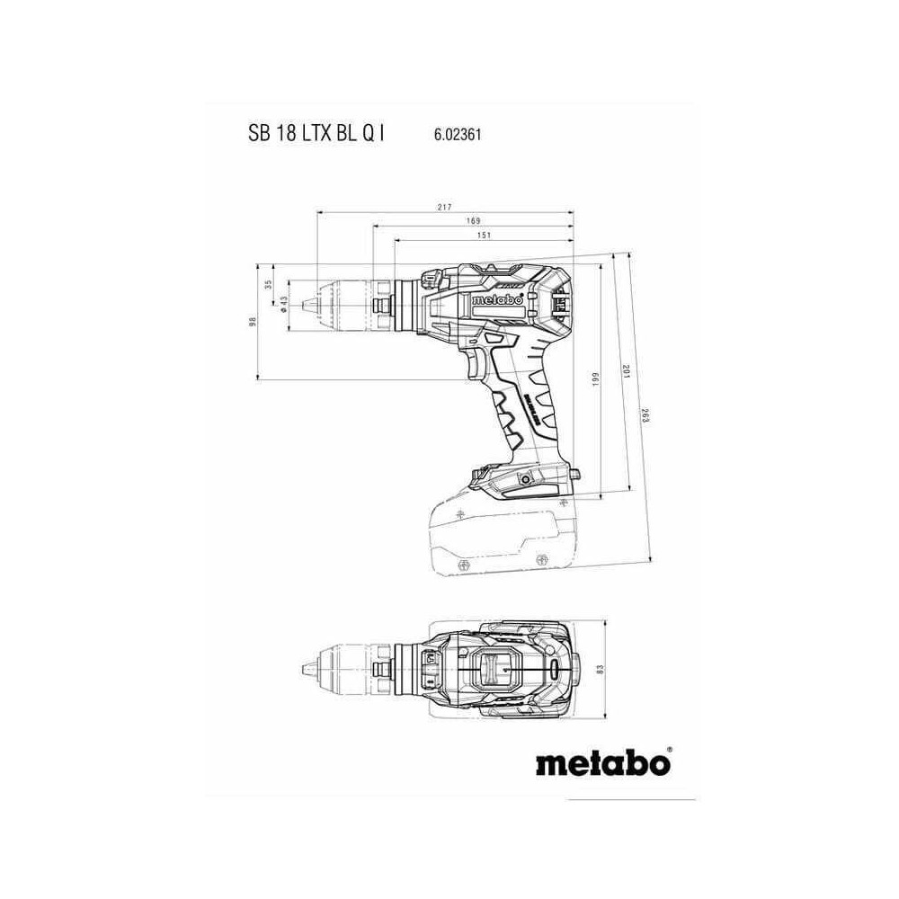 Metabo SB 18 LTX BL Q I Perceuse à percussion 18V metaBOX nue | ProForPro