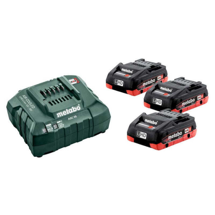 Metabo Pack énergie 18V LiHD 3x4,0Ah + ASC 55 | ProForPro