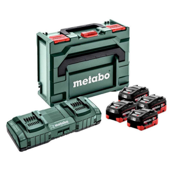 Pack énergie 18V LiHD 4x 8,0 Ah + chargeur double Metabo
