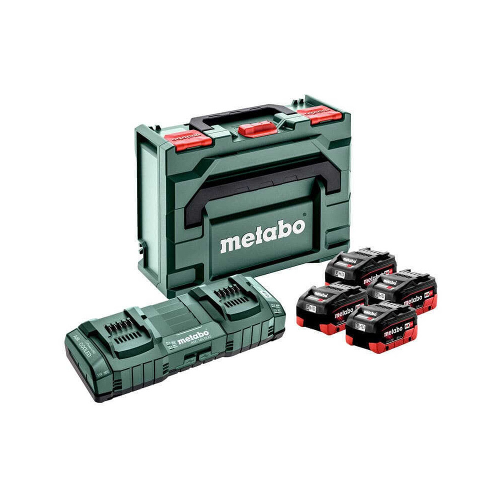 Pack énergie 18V LiHD 4x 8,0 Ah + chargeur double Metabo