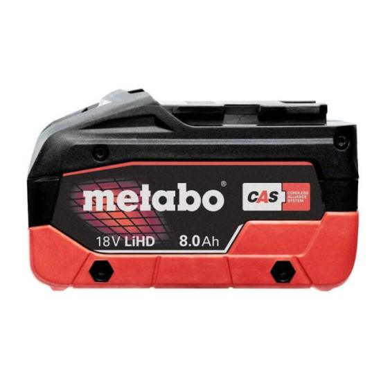 Batterie 18V LiHD 8,0 Ah Metabo 625369000 | ProForPro