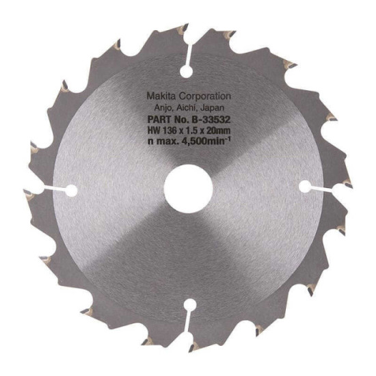Lame carbure Specialized Ø136 mm pour bois Makita B-33532 | ProForPro