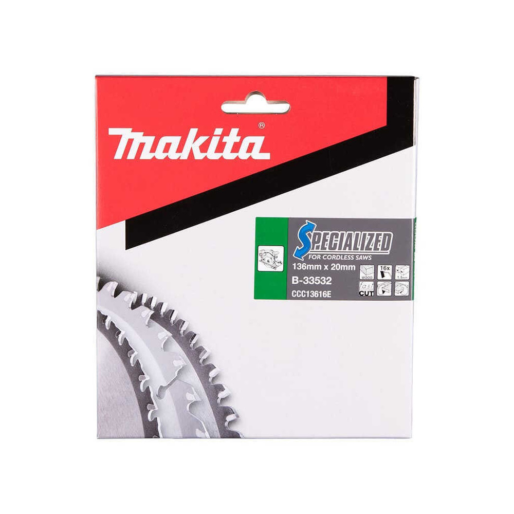Lame carbure Specialized Ø136 mm pour bois Makita B-33532 | ProForPro