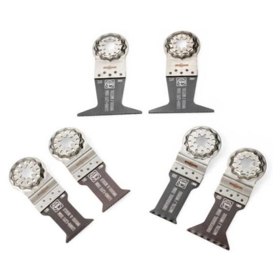Pack 6 lames E-Cut Starlock bois/métal Fein 35222967010
