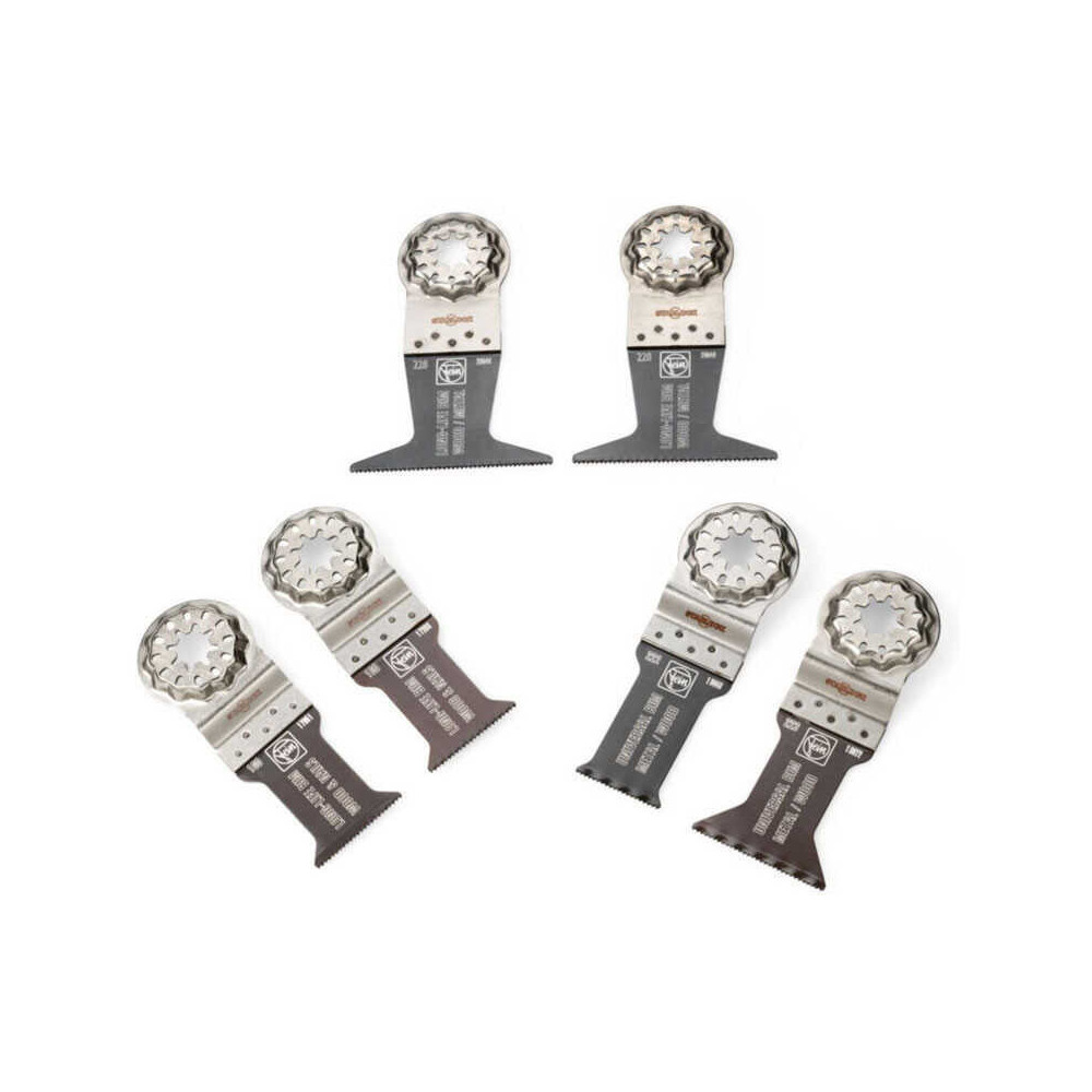 Pack 6 lames E-Cut Starlock bois/métal Fein 35222967010