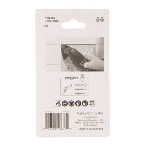 Plateau de ponçage à concrétion carbure Makita B-65062 STARLOCK 78 mm TMA073 | ProForPro