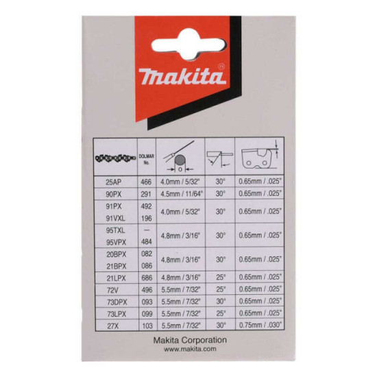 Chaîne tronçonneuse 35 cm 3/8" Makita 191H02-6 (DUC353) | ProForPro