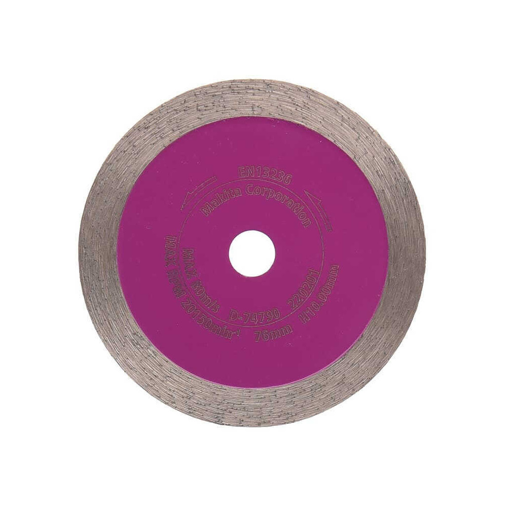 Disque diamant Ø76 × 10 mm jante continue Makita D-77263 | ProForPro