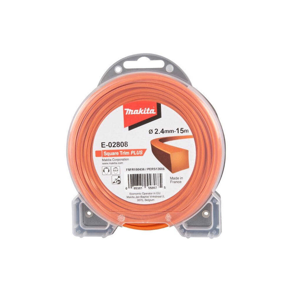 Fil débroussailleuse carré Makita E-02808 Ø2,4 mm 15 m | ProForPro