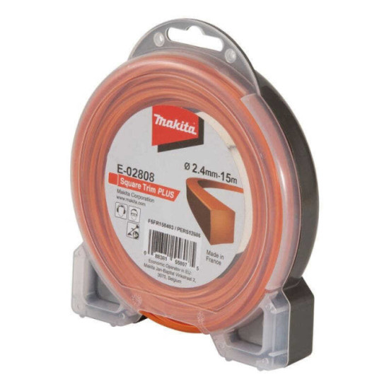 Fil débroussailleuse carré Makita E-02808 Ø2,4 mm 15 m | ProForPro