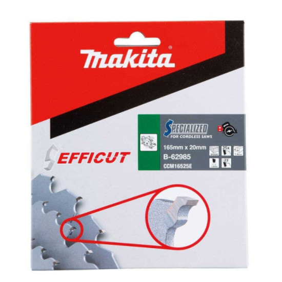 Lame de scie circulaire Specialized Efficut Ø165 mm 25 dents Makita B-62985 | ProForPro