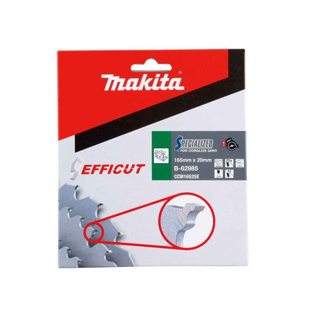 Lame de scie circulaire Specialized Efficut Ø165 mm 25 dents Makita B-62985 | ProForPro