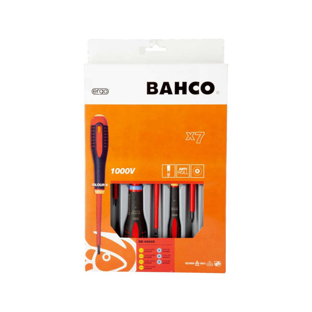 Jeu de 7 tournevis isolés VDE 1000 V Bahco BE-9888S | ProForPro
