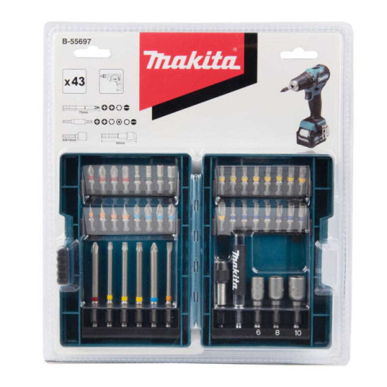Coffret de 43 embouts de vissage Makita B-55697 pour visseuse à chocs | ProForPro