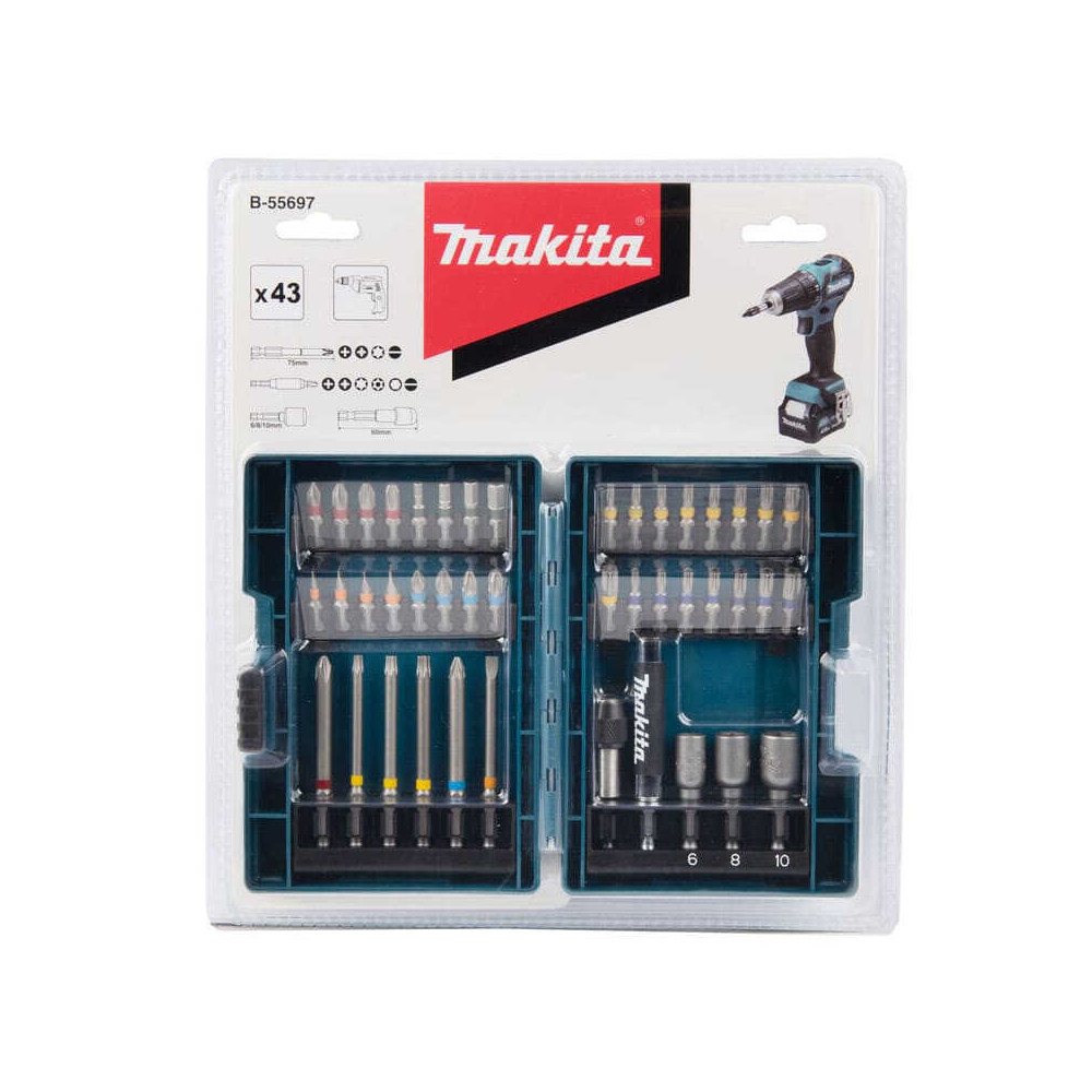 Coffret de 43 embouts de vissage Makita B-55697 pour visseuse à chocs | ProForPro
