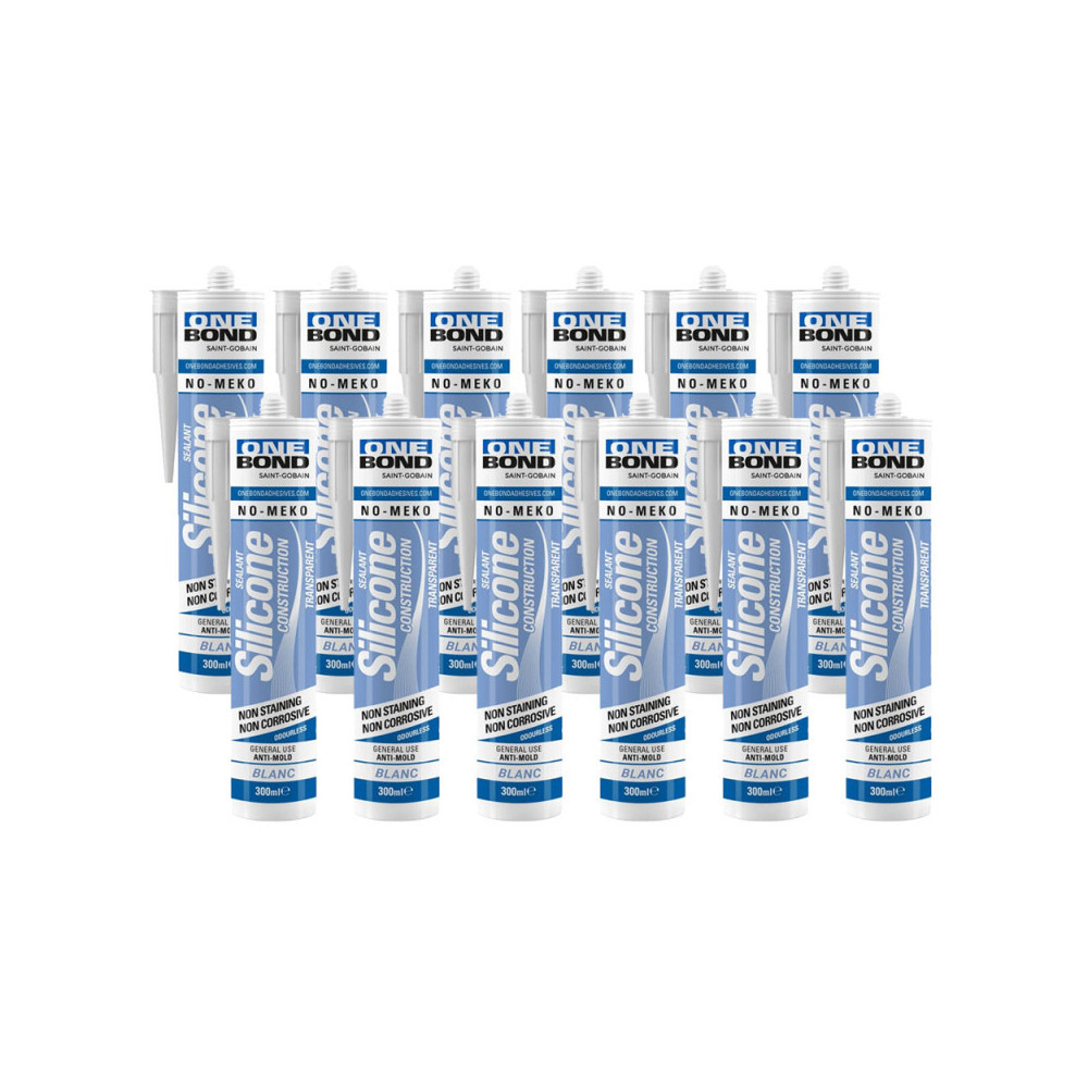 Silicone de construction blanc 300 ml carton de 12 OneBond