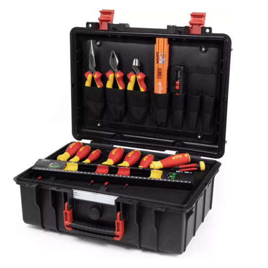 WIHA 45530 - Caisse à outils électricien Basic Set L 18 pcs