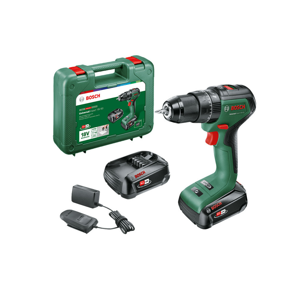 Bosch — Perceuse-visseuse 18V kit 2×2,0 Ah en coffret | ProForPro