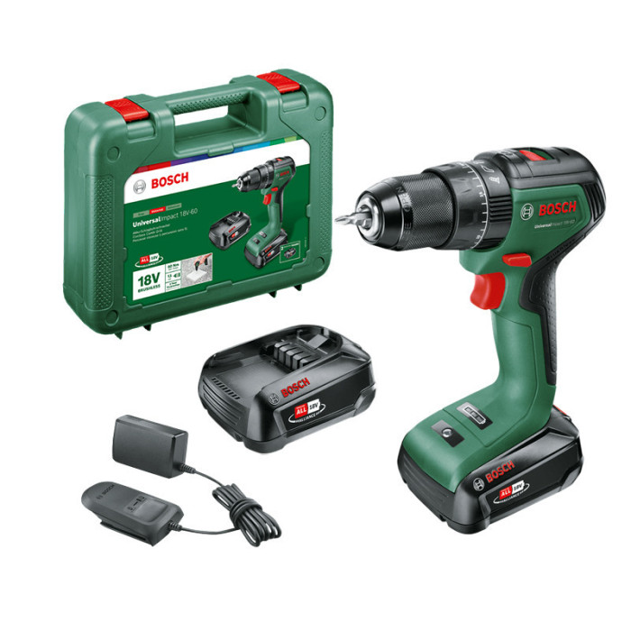 Bosch — Perceuse-visseuse 18V kit 2×2,0 Ah en coffret | ProForPro
