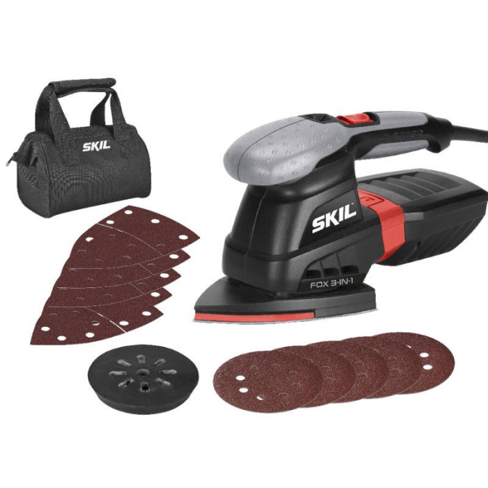 SKIL Fox 3-en-1 - Ponceuse Multi 250W avec sac