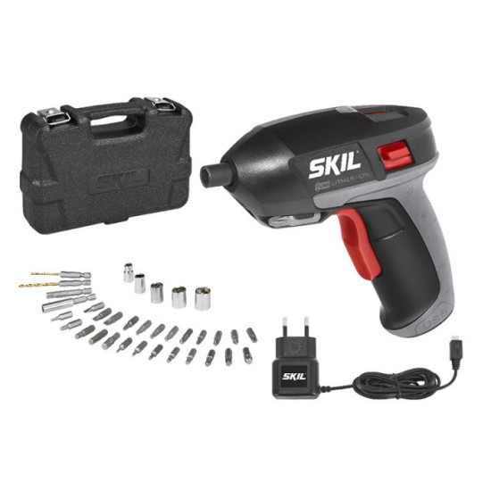 SKIL F0152636AD - Tournevis électrique 3.6V + 20 embouts