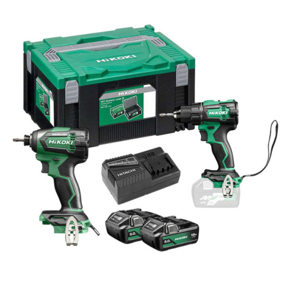 HiKOKI KC18DEWBZ Pack 18V perceuse + chocs 2x5,0Ah | ProForPro