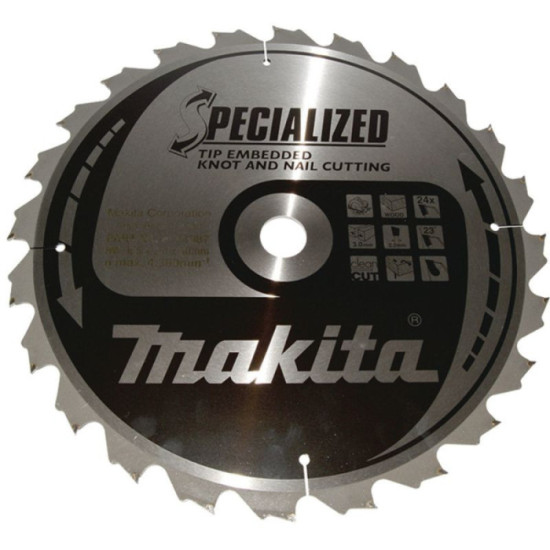 Lame carbure Specialized Ø355 mm bois avec clous Makita B-33087 | ProForPro