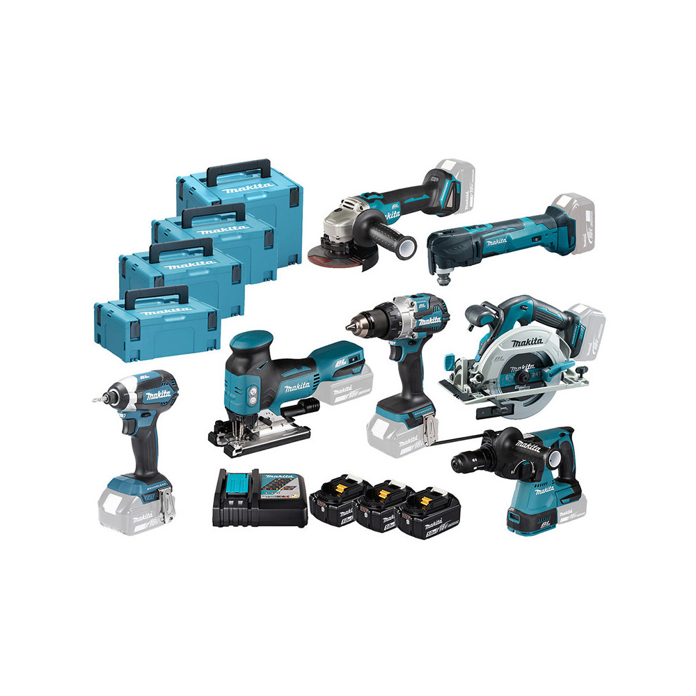 Combo 7 machines 18V LXT Makita DLX7030T3J 3x5,0 Ah | ProForPro