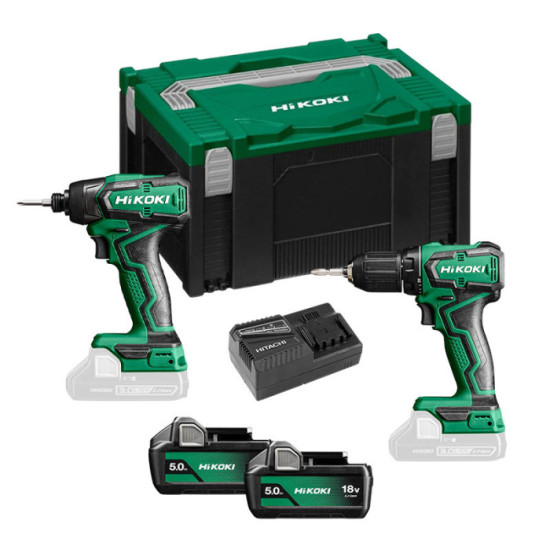 HiKOKI KC18DDWBZ Combo pack 18V perceuse + chocs 2x5,0Ah | ProForPro
