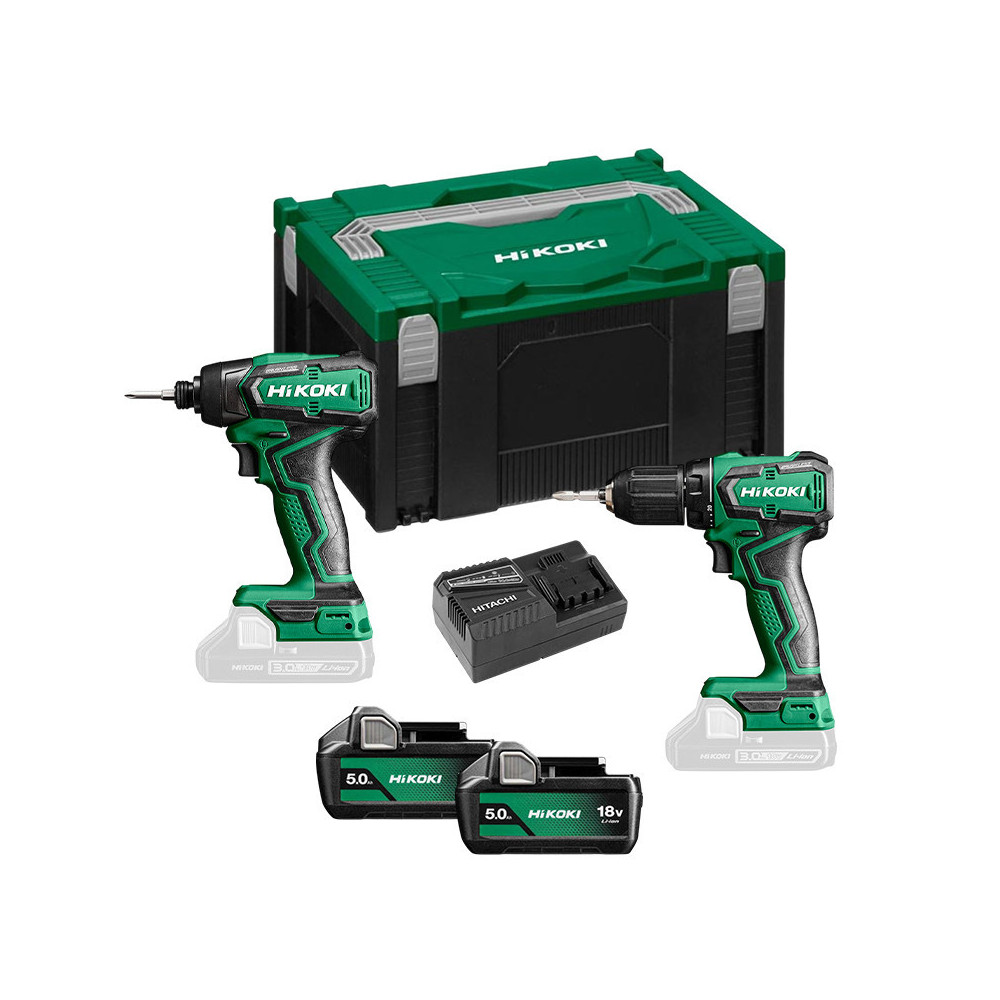 HiKOKI KC18DDWBZ Combo pack 18V perceuse + chocs 2x5,0Ah | ProForPro