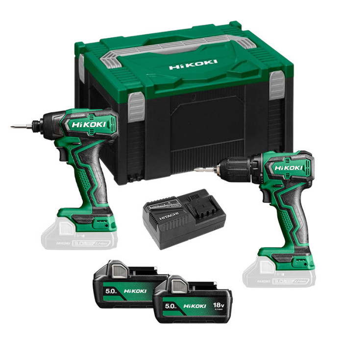 HiKOKI KC18DDWBZ Combo pack 18V perceuse + chocs 2x5,0Ah | ProForPro