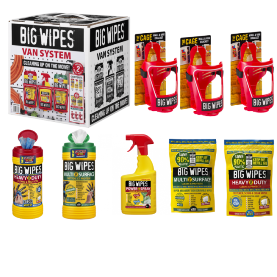 Kit nettoyage Van System lingettes et spray 8 pcs Big Wipes BIVSKIT0 | ProForPro