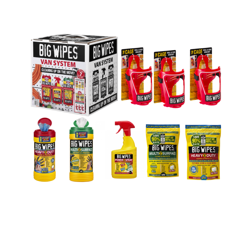 Kit nettoyage Van System lingettes et spray 8 pcs Big Wipes BIVSKIT0 | ProForPro