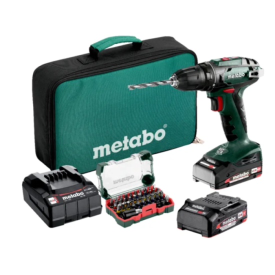 Metabo BS 18 Set Perceuse-visseuse 18V 2x2,0Ah mallette | ProForPro