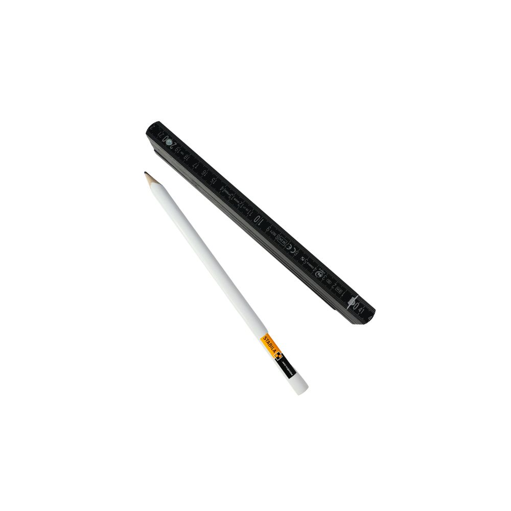 STABILA 01304B - Mètre pliant bois 2 m + crayon