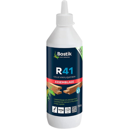 Colle vinylique à bois assemblage et placage 750 g Bostik R41 | ProForPro