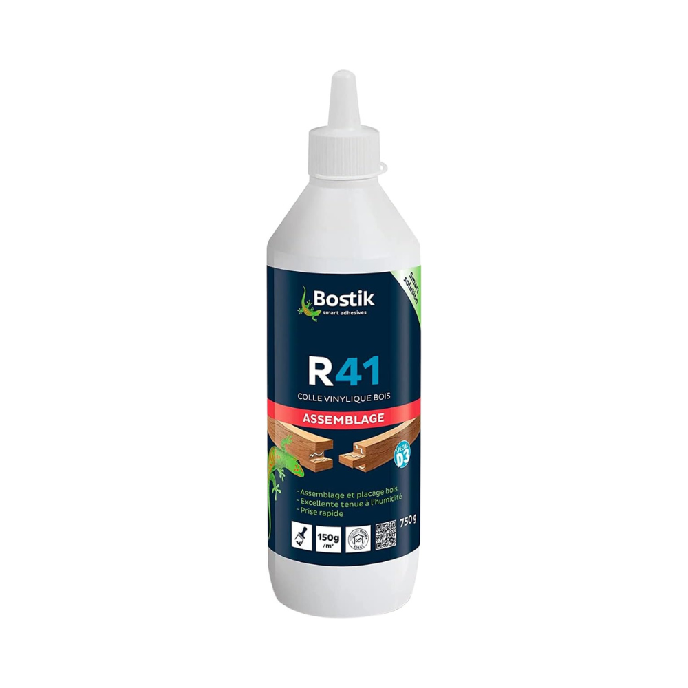 Colle vinylique à bois assemblage et placage 750 g Bostik R41 | ProForPro